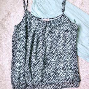 LOFT Tops - LOFT Blue Floral Cami Blouse LOFT Tops - LOFT Blue Floral Cami Blouse